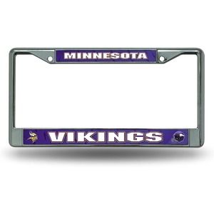 Rico Industries NFL Minnesota Vikings Standard Chrome License Plate Frame